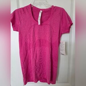 Lululemon Pink Swiftly Tech Scoop Neck Short Sleeve SS Top HJMG Jeweled Magenta